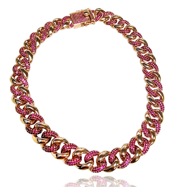 CHERRIED Rose Gold Solid Cuban Chain