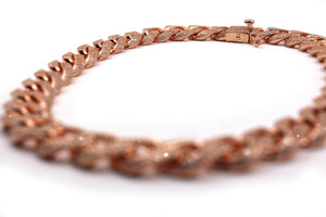 Rose Gold Solid Cuban 16" Chain
