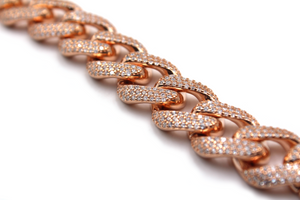 Rose Gold Solid Cuban 16" Chain